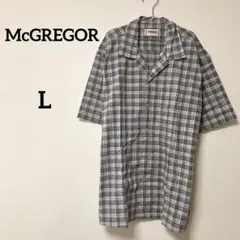 McGREGOR チェック柄 オープンカラー半袖シャツ L