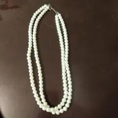 ホワイトパール 風2連ネックレス