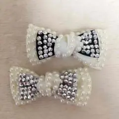 大人気！！激安 パールリボンバレッタ