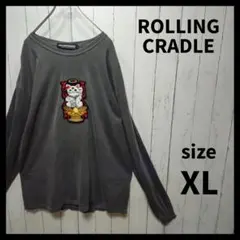 【ROLLING CRADLE】 クルーネックロンT　まねきねこ　E866のサムネイル