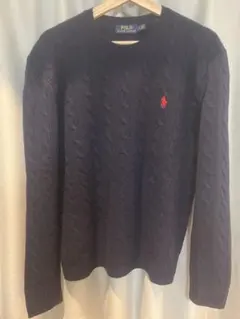 Polo Ralph Lauren ネイビー ケーブルニット M