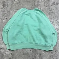 USA製　Pannill　無地　ブランクスウェット　L　ライトグリーン　古着