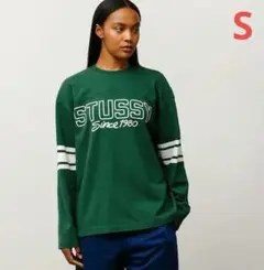 新品 25FW Stussy FOOTBALL CREW GREEN S