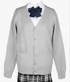 グレー Vネック カーディガン 学生服