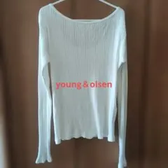 young&olsen ホワイト リブ長袖カットソーのサムネイル