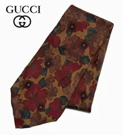 GUCCI/グッチ イタリア製 花柄 シルクネクタイ