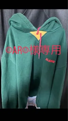 XLARGE ダークグリーン パーカー Lサイズ