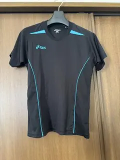 asics バレーボールシャツ M ブラック/ブルー