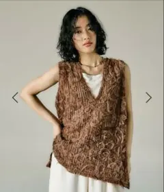 LEPSIM ニュアンス柄レーシーベスト