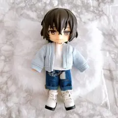 ★オビツ11 ねんどろいどどーる 服　スエット　カーディガン　水色　ドール服