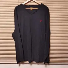 Polo Ralph Lauren ブラック Vネックカットソー XXL