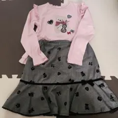 メゾピアノ　140 トップス　スカートセット