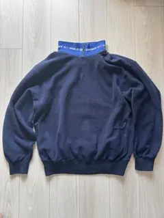【希少POLO SPORT ネイビー ハーフジップ トレーナー Ｌサイズ】