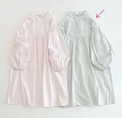 サマンサモスモス バテンレースチュニックワンピース ミント 新品 コットンリネン