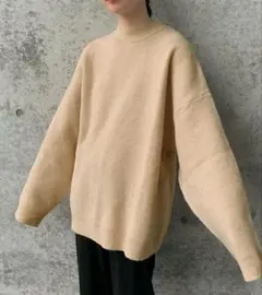 シンプルオーバーサイズニット　セレクトモカ