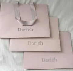 【3枚セット】 Darich ダーリッチ ピンク ロゴ ショッパー ショップ袋のサムネイル