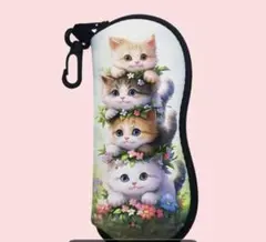 猫のイラスト メガネケース