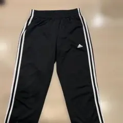 adidas ブラック ストライプ ジャージパンツ