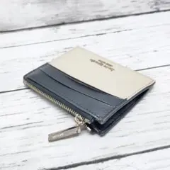 Kate spade ケイトスペードコインケース ベージュ×黒 レザー