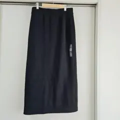 新品タグ付き UNIQLO ドライスウェットナローマキシスカート ブラック Mのサムネイル