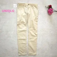 UNIQLO【SIZE 25】オフホワイト スリムフィットコーデュロイパンツ