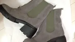 Gabor新品タグ付 レディース グレー サイドゴアブーツ スエード23.5cm