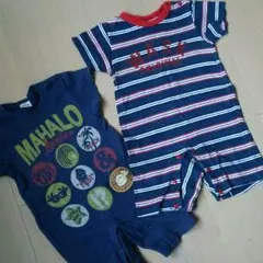 美品含む 80 ワスク エーアーベー ロンパ ワッペン セットまとめ売り つなぎ