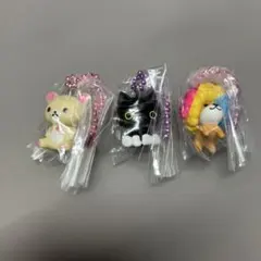 サンエックスユニバース　チャームつきグミ　コリラックマ　靴下にゃんこ　アフロ犬