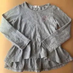 branshes グレー 長袖カットソー フリル
