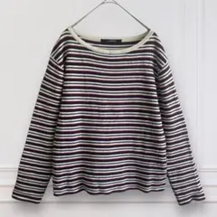 【ルノンキュール】 Lugnoncure ボーダーニット 長袖 柔らか F