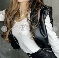 アベイル❤Mサイズ ブラック 中綿ベスト翔子さんコラボ SUREVE×Shoko