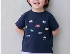 petit main プティマイン【接触冷感】 働く車刺しゅう半袖Tシャツ100