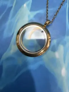 ステンレススチール ロケットチャームネックレス ガラス 写真