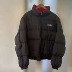 FIRST DOWN 黒赤　リバーシブルダウンジャケット