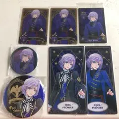 ツイステ エペル 7点セット namco缶バッジ カプ缶 メタカ ウエハース