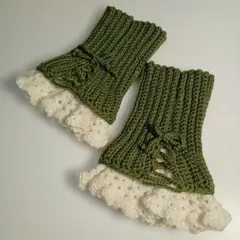アームカバー ウォーマー 手編みハンドメイド