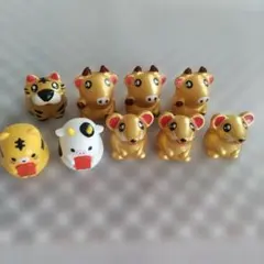 干支 　置物　 ミニチュア　 9体セット