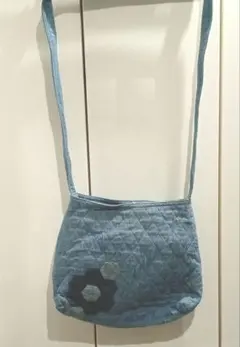 デニム風ハンドメイドショルダーバッグ