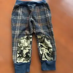 BLUEU AZUR チェック柄パンツ 迷彩切替