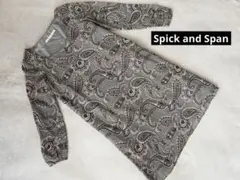 Spick and Span ペイズリー柄長袖ワンピース