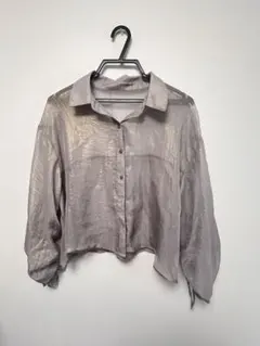 ラメ入りシアーシャツのサムネイル