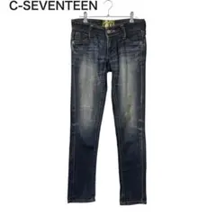 C-SEVENTEEN デニムパンツジーンズ ローライズ ダークブルースキニーM