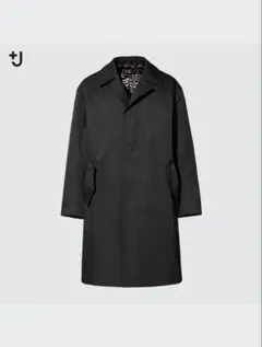 UNIQLO +J ブラック パデッドオーバーサイズ ステンカラーコート