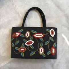 sapa ビーズバッグ ハンドバッグ 花柄 刺繍 ビーズ フラワー和装 レトロのサムネイル