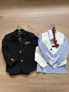 フォーマルスーツ 110センチブラック ホワイト