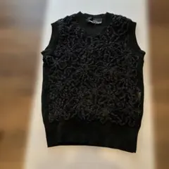 tricot COMME des GARCONS ノースリーブニット　黒色のサムネイル