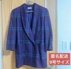 チェック柄 ダブルブレストジャケット 9号