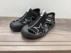 美品　コンバース　キッズ　サンダル　ブラック　19cm プール　海のサムネイル