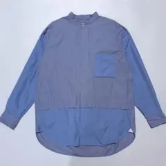 【+J】UNIQLO スーピマコットンオーバーサイズシャツ ジルサンダー 青 L