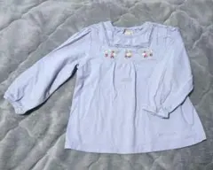 プティマイン petit main いちご刺しゅう長袖T　90cm